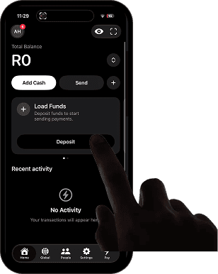 Zap balance screen on a phone